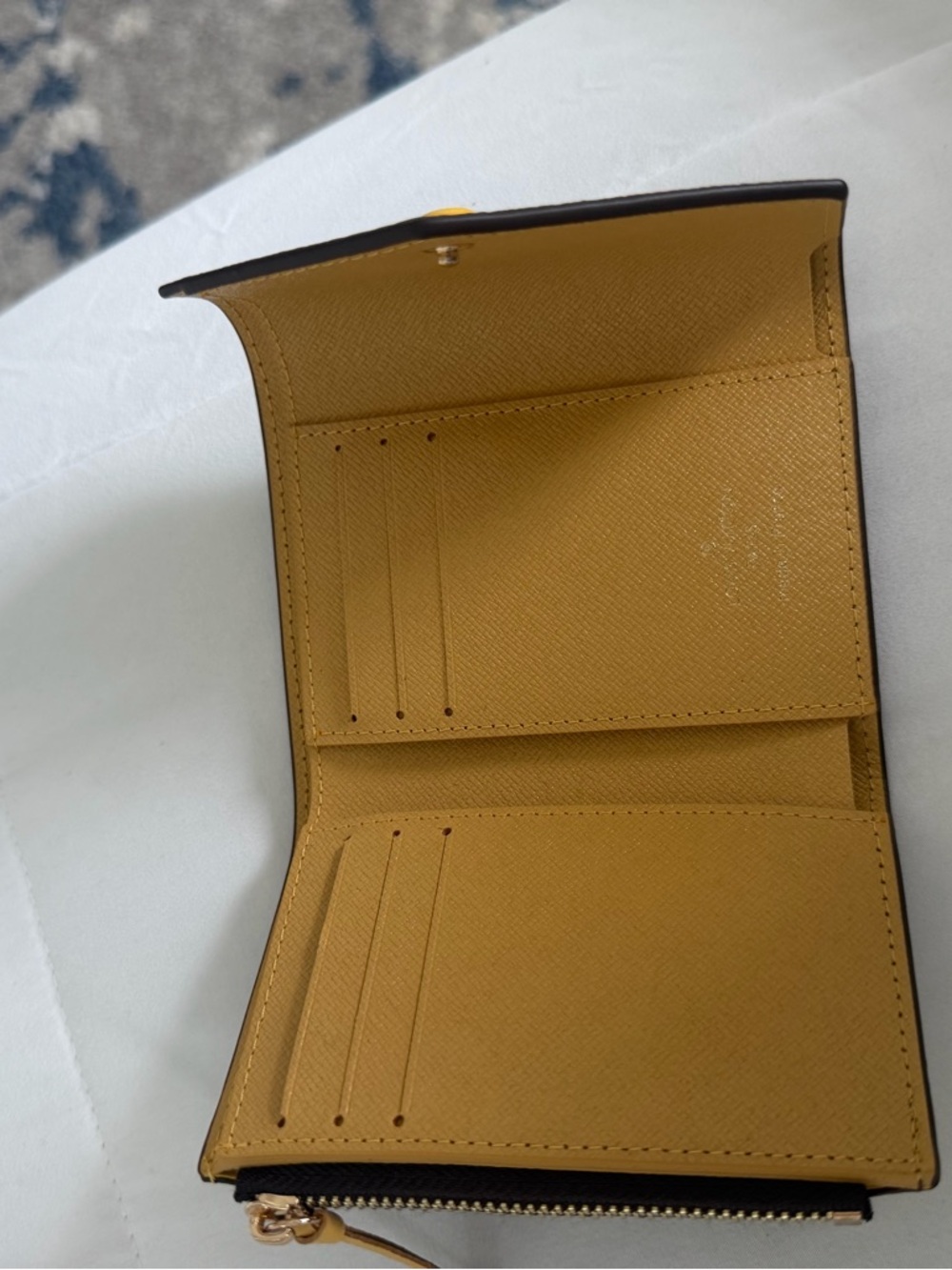 Brown monogram trifold wallet - Picture 3 of 9